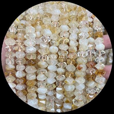 Gems Bead Cristallo naturale Citrino Rosa Quarzo Gemstone Forma irregolare caduta Stringhe di perline sciolte per la produzione di gioielli