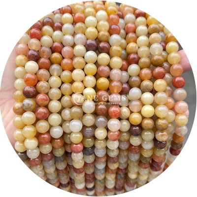 Perline di pietra gemma naturale strato rotondo di pietra cristallina perline sciolte per la fabbricazione di braccialetti di gioielli