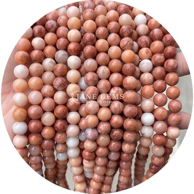 Perle di pietra naturale sciolta Strand Gemstone rosa avventurino rotondo liscio per la realizzazione di gioielli fai da te
