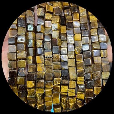 Forma quadrata cubo Opiolite Occhio di tigre Stringhe di perline sciolte per l'energia curativa