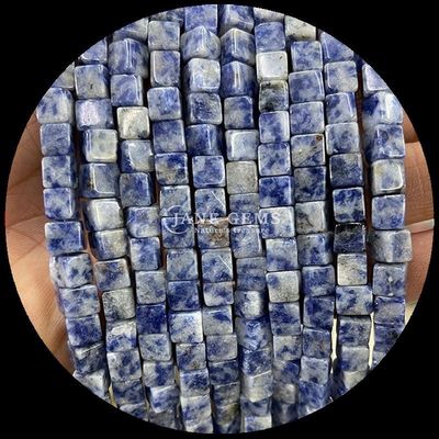 Gioielli fai da te e cristalli di guarigione Labradorite naturale Blue Dot Loose Bead Strands in diverse dimensioni