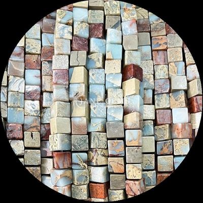 Giada naturale meridionale Amazonite Forma quadrata Stringhe di perline di gemma per gioielli fai da te e energia curativa