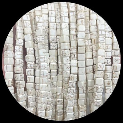 Forma quadrata cubo perla di gemma naturale rosso turchese nera agata fili di perle sciolte per gioielli fai da te