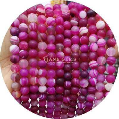 Perle di agata a strisce rosse naturali Sardonyx Agata opaca rotonda perle sciolte per la fabbricazione di gioielli