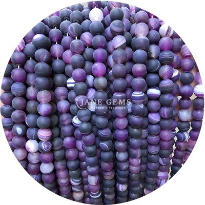 Perle di agata a strisce rosse naturali Sardonyx Agata opaca rotonda perle sciolte per la fabbricazione di gioielli