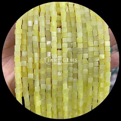 Cubo di forma quadrata perle di gemme naturali Limone Giada Rhodonite fili di perle sciolte per la guarigione e gioielleria fai da te Ma