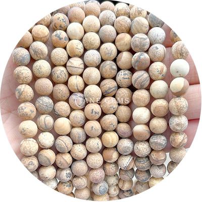 Perline di forma rotonda lucidate Decorazione fai da te Prodotti semilavorati Perline di pietra lucidate