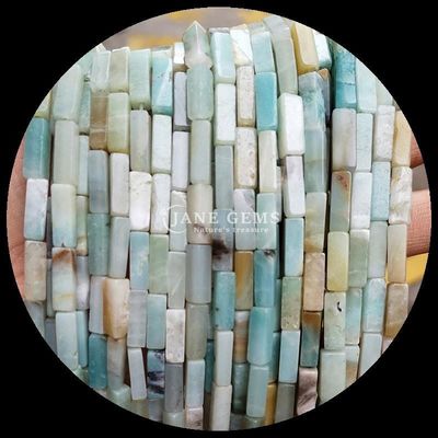 Unakite naturale Malachite rettangolo di forma quadrata Stringhe di perline di gemma per gioielli fai da te