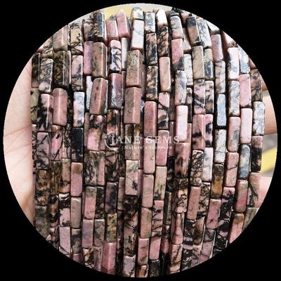 Unakite naturale Malachite rettangolo di forma quadrata Stringhe di perline di gemma per gioielli fai da te