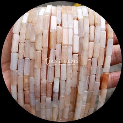 Forma quadrata rettangolare Stringhe di perline di gemma giallo naturale giada rosa avventurino