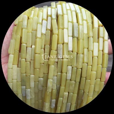 Perle di gemme naturali di forma rettangolare Limone Giada Howlite Stringhi sciolti per fai da te