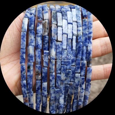 Perle di gemme naturali di forma rettangolare Limone Giada Howlite Stringhi sciolti per fai da te
