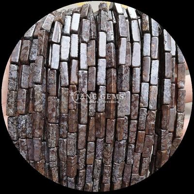 Perle di gemme naturali di forma rettangolare Limone Giada Howlite Stringhi sciolti per fai da te