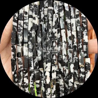 Rectangolo zebra giaspo lapis lazuli perle di gemme fili sciolti per la fabbricazione di gioielli