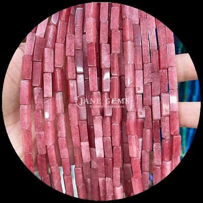 Finitura lucidata per gioielli rettangolari perla viola calcedonia mappa giaspo 4x13mm per gioielli fai da te