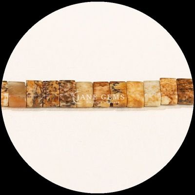 Gemma naturale lucidato finitura cubo perline Amazonite Picture Jasper perline sciolte fili per la produzione di gioielli