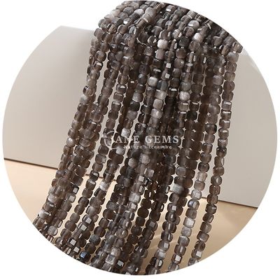 Strato di perline lisce cristallino a fascia sciolta di argento ossidiana Tourmaline per l'artigianato fai da te