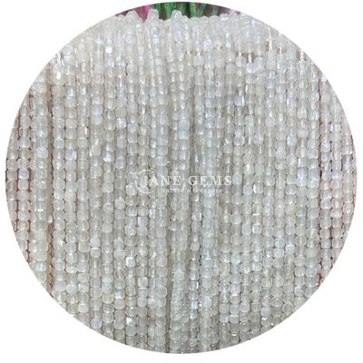 Perle di gemme personalizzate Pietra lunare bianca Prehnite viola Giada perle sciolte