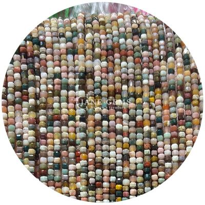 Perle di gemme personalizzate Pietra lunare bianca Prehnite viola Giada perle sciolte