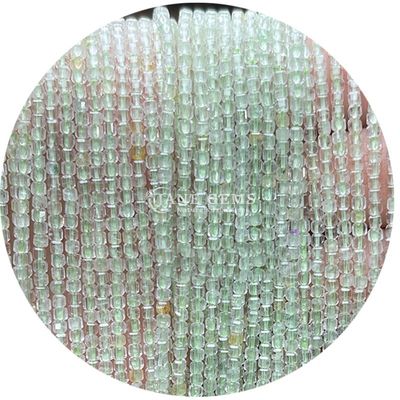 Perle di gemme personalizzate Pietra lunare bianca Prehnite viola Giada perle sciolte