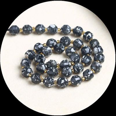 Perle lucide in gemma naturale con facce a sfondo a sfera libera perle di rombo per la fabbricazione di gioielli