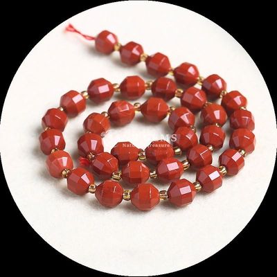 Perline a forma di oliva naturale facciate perline di pietra sciolte giaspo rosso mookite fili sciolti per gioielli fai da te