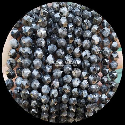 Pietra preziosa a facce, forma di diamante naturale, rodonite, amazzonica, perline a filo sciolto