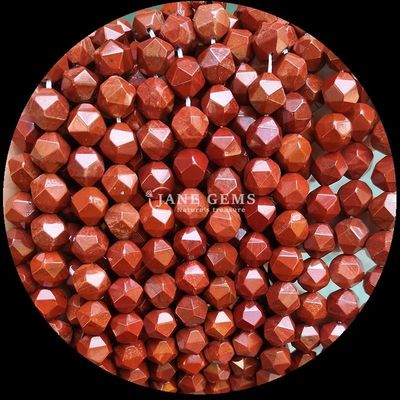 Pietra preziosa a facce, forma di diamante naturale, rodonite, amazzonica, perline a filo sciolto