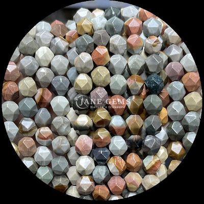 Perle a facce di diamanti multicolori e fili di arenaria blu per la fabbricazione di gioielli fai da te