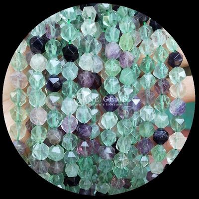 Perline di pietre preziose naturali di elegante facce Fluorite Lapis Lazuli Fitti sciolti per la fabbricazione di gioielli