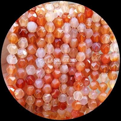 Diamante scintillante taglio multicolore perle di gemme Quarzo chiaro Carneliano fili sciolti per l'elaborazione di gioielli squisiti