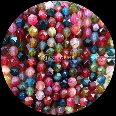 Perle di gemma Diamanti Colori assorbiti Abbaglianti Gioielli fai da te 6mm 8mm 10mm Turmalina Occhio di tigre blu Stringhi sciolti
