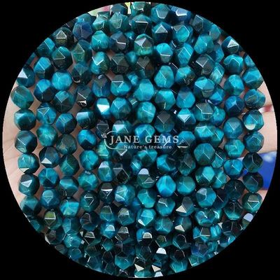 Perle di gemma Diamanti Colori assorbiti Abbaglianti Gioielli fai da te 6mm 8mm 10mm Turmalina Occhio di tigre blu Stringhi sciolti