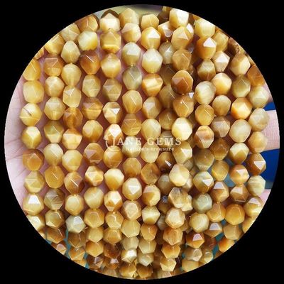 Molti colori Energia di guarigione facciata Delicate perline di pietra Occhio di tigre verde per la fabbricazione di gioielli