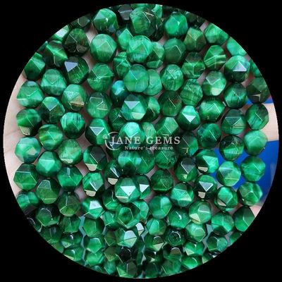 Molti colori Energia di guarigione facciata Delicate perline di pietra Occhio di tigre verde per la fabbricazione di gioielli