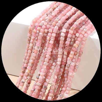 Pietra naturale perla lucida gemma quadrata forma cubo fluorite labradorite mini fili di perle sciolte per braccialetti / collane