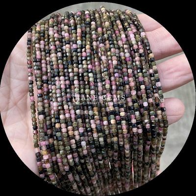 Pietra naturale lucidata a taglio quadrato perle di gemma argento ossidiana pietra solare per la fabbricazione di gioielli