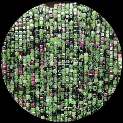 Perle di pietra gemma cubo Rubino Zoisite Occhio di tigre Stringhi sciolti Quadrati Perle per la realizzazione di gioielli fai da te