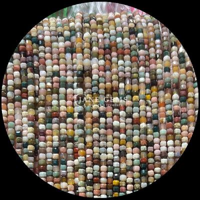 Cubo quadrato personalizzabile perle di pietre preziose oro rutellato quarzo prehnite fili sciolti perle per la produzione di gioielli