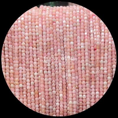 Mini cubo colorato perle di pietre preziose rosa opale e verde agate fili per gioielli fai da te