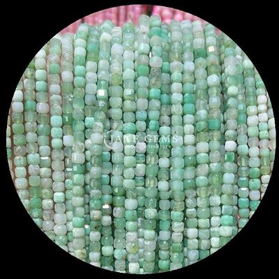 Mini cubo colorato perle di pietre preziose rosa opale e verde agate fili per gioielli fai da te