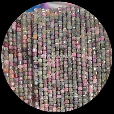 Mini cubo colorato perle di pietre preziose rosa opale e verde agate fili per gioielli fai da te