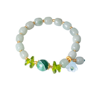Braccialetto a perline di giada naturale Salute Bellezza e Armonia Jane Gems Per Regalo Gioielli fatti a mano fai da te