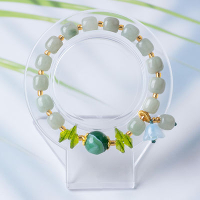 Braccialetto a perline di giada naturale Salute Bellezza e Armonia Jane Gems Per Regalo Gioielli fatti a mano fai da te