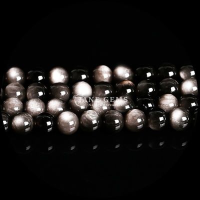 Varietà di forme rotonde Argento ossidiana Pietra solare Perla di pietra lucidata naturale