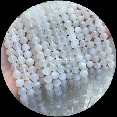 Gemma naturale con taglio rotondo Moonstone Fluorite Ocean Jasper String loose perle per gioielli fai da te