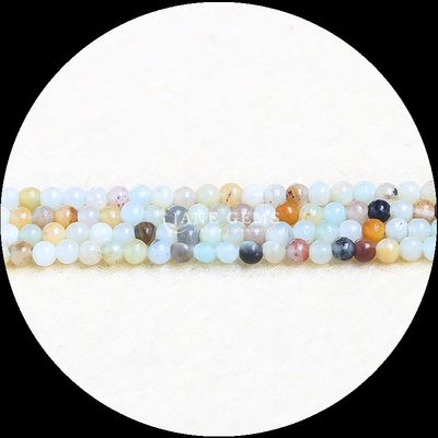 Perle di gemme naturali lucidate Ametista di amazzonia perle a fili sciolti per gioielli fatti a mano