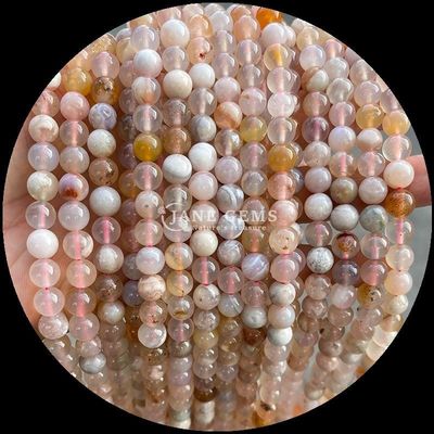 Gioielli fai da te Realizzazione di perline di gemme naturali rotonde da 8 mm in agata di ciliegio e vari fili di agata per orecchini