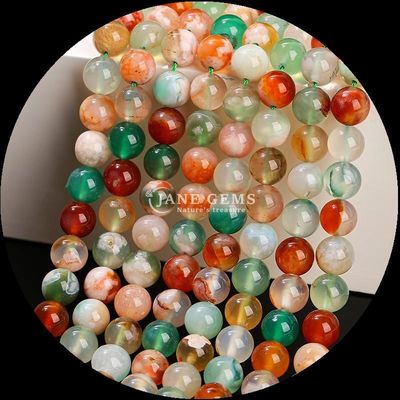 Agata multicolore AlaShan Agata ciliegia Perfetta per il tuo negozio di gioielli Perle di gemme naturali