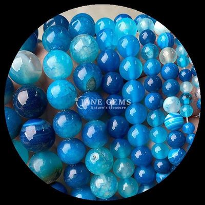 Perle di agate a strisce perle di gemma 8 mm per gioielli